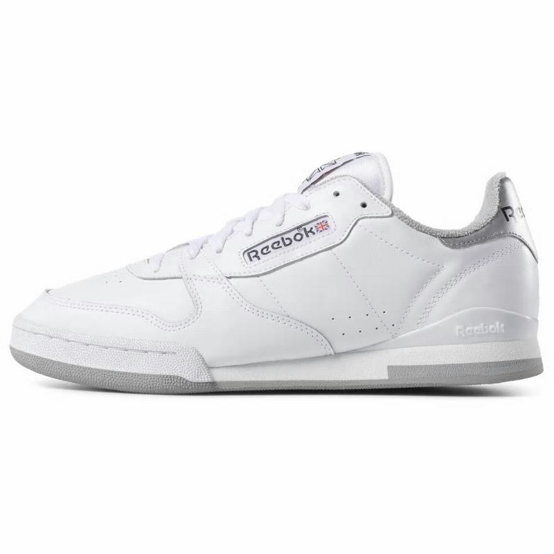 Tenisi Reebok Phase 1 Barbati Albi/Gri/Rosii Romania UL9111TJ